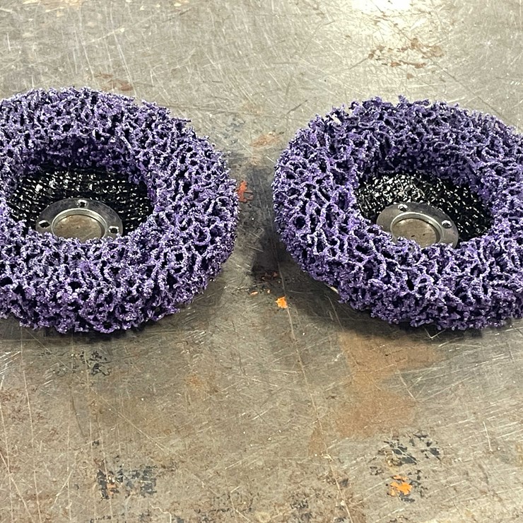 #2478 • 2 New Purple Strip Discs For Angle Grinder (CW)