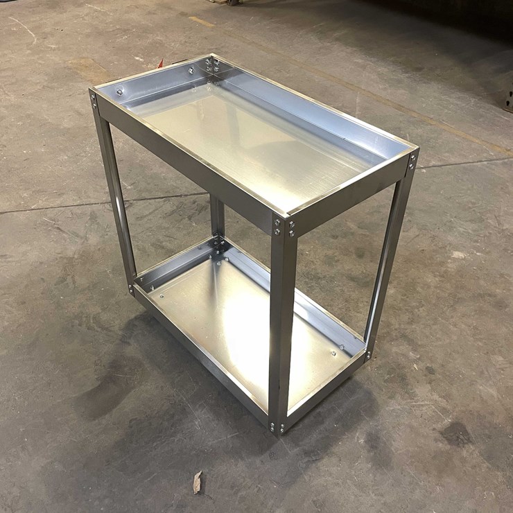 #2449 • Stainless Steel Cart On Wheels (PR13)