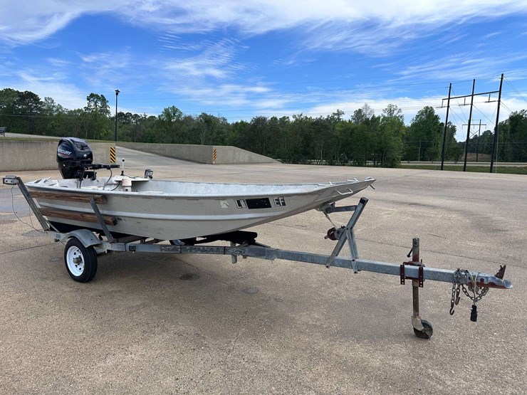 hanko-aluminum-14'-jon-boat-w/2022-mercury-25hp-4-stroke-outboard-motor-&-trailer-image-13