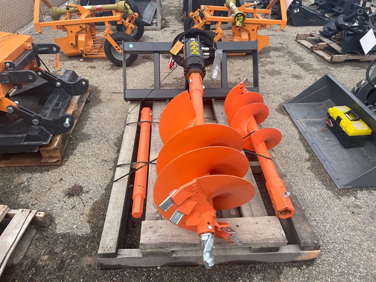 #7030-•-unused-wig-skid-steer-post-hole-auger-(o11)-image-1
