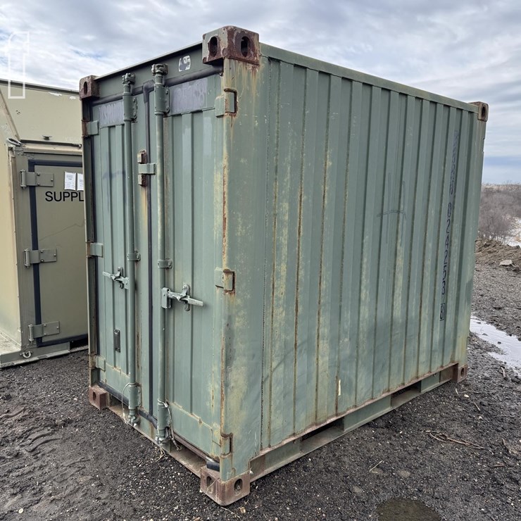 8' X 5' SHIPPING CONTAINER WITH DOORS ON BOTH ENDS