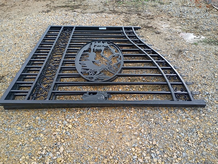 #21598-•-14ft-bi-parting-iron-gate-(deer)-image-2
