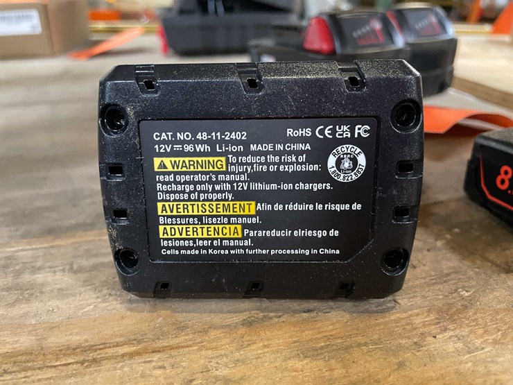 #2436-•-(2)-milwaukee-compatible-12-volt-8.0ah-batteries-(pr12)-image-4