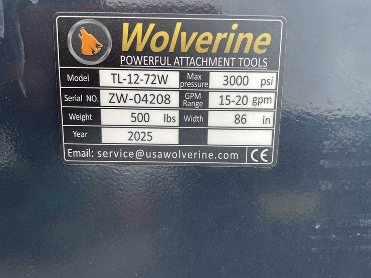 #7042-•-unused-wolverine-72"-skid-steer-rototiller-(o10)-image-8
