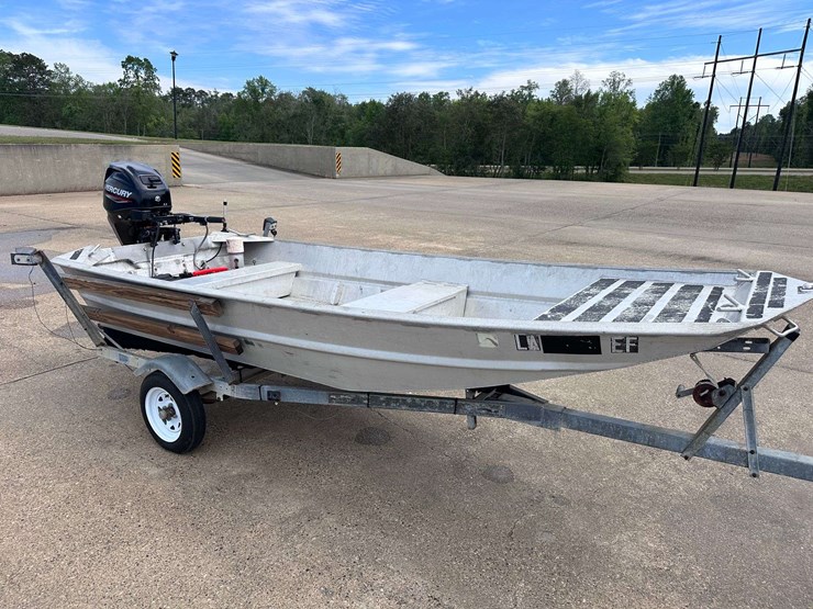 hanko-aluminum-14'-jon-boat-w/2022-mercury-25hp-4-stroke-outboard-motor-&-trailer-image-12