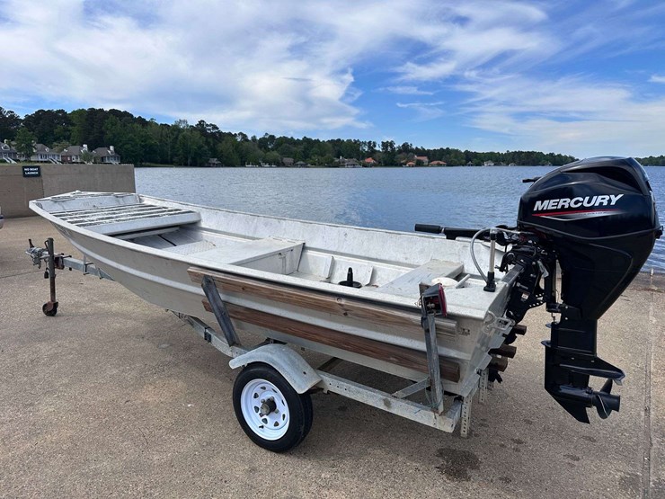 hanko-aluminum-14'-jon-boat-w/2022-mercury-25hp-4-stroke-outboard-motor-&-trailer-image-5