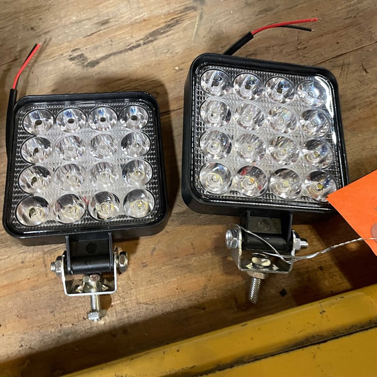 #2422 • (2) LED Work Lights, 3.5" Square, 12vdc (PR12)