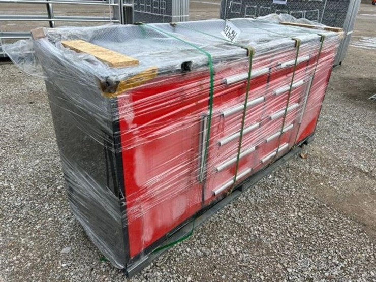 unused-steelman-7-ft-garage-cabinet-work-bench-image-2