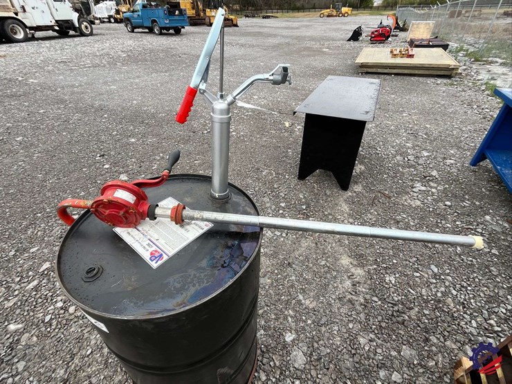 55-gal.-drum-w/-wheel-cart-&-2-hand-pumps-image-3