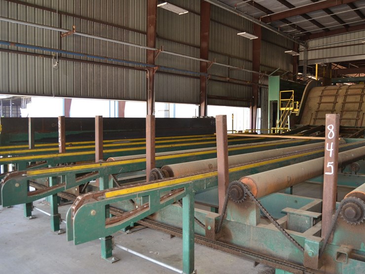 2015-usnr-21'-wide-x20'-outfeed-rollcase-w/-32'-5-strand-transfer-w/-drive-rollcase-has-pop-up-system-comes-from-outfeed-of-sorter-image-3