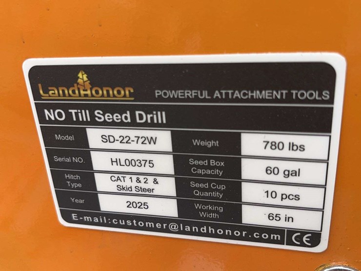 land-honor-no-till-seed-drill-for-tractor-or-skid-steer,-72"-image-5