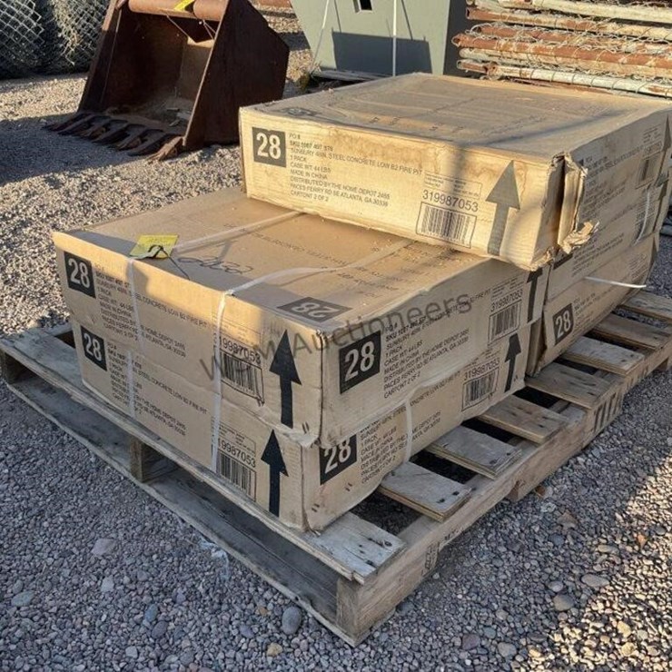 PALLET OF PROPANE TANK HOLDERS FOR FIRE PIT