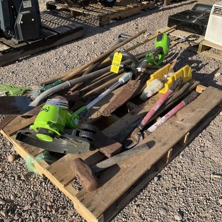 PALLET OF ASST YARD TOOLS