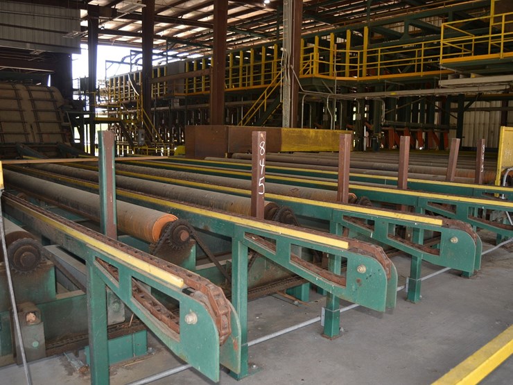 2015-usnr-21'-wide-x20'-outfeed-rollcase-w/-32'-5-strand-transfer-w/-drive-rollcase-has-pop-up-system-comes-from-outfeed-of-sorter-image-2