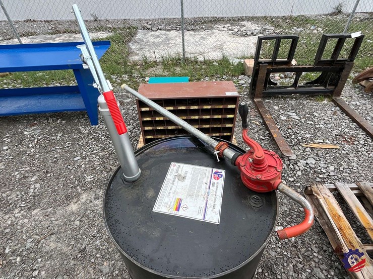 55-gal.-drum-w/-wheel-cart-&-2-hand-pumps-image-5