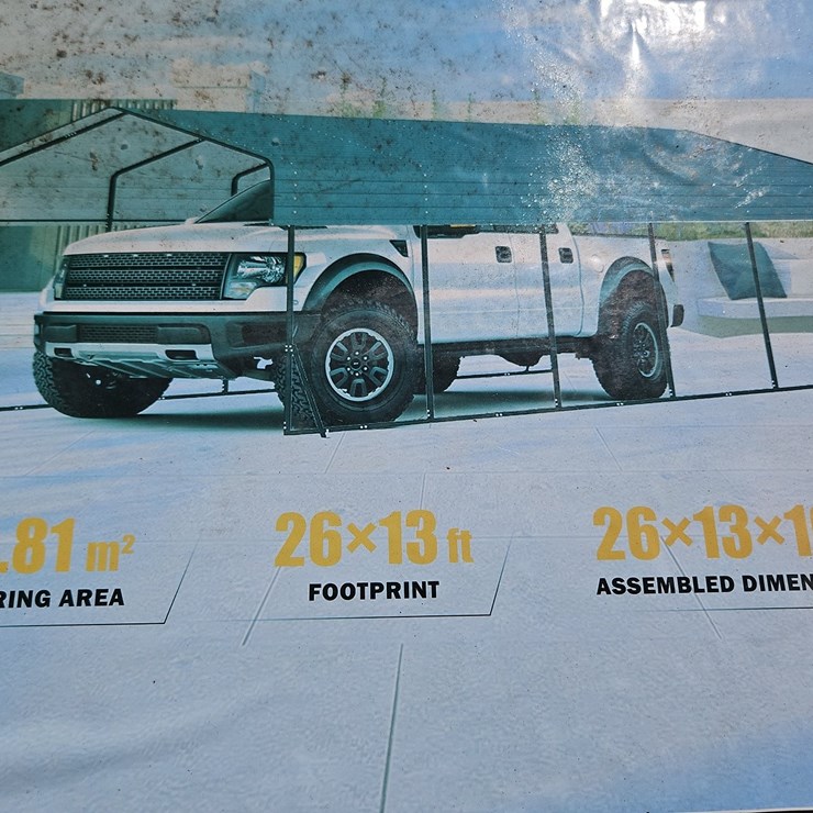 LANDHONOR 26' X 13' X 10' METAL CARPORT