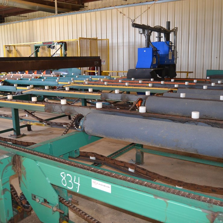 2014 USNR MULTI TRACK FENCE SYSTEM W/ USNR 24' 6 STRAND TRANSFER W/ LUG SYSTEM W/ EVEN END ROLLS W/ USNR 18' 6 STRAND TRANSFER W/ EVEN END ROLLS W/ LUG SYSTEM W/ SCANNER W/ GRADER SYSTEM