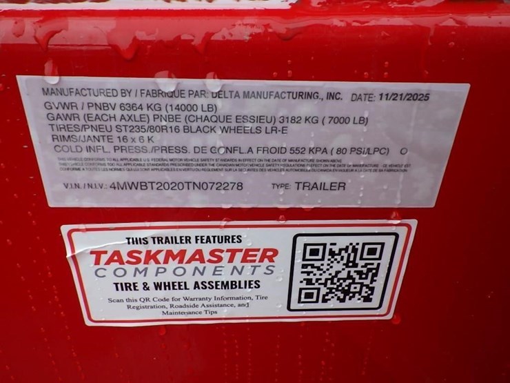 2026-delta-7'x20'-t/a-tilt-deck-trailer-image-20