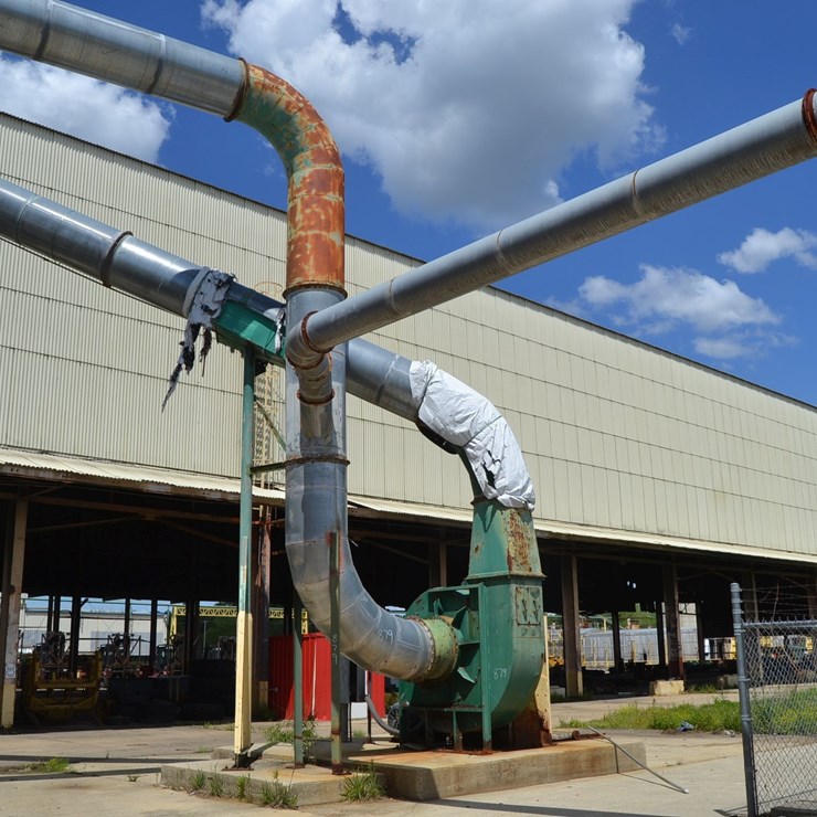 84" SUCTION BLOWER W/ INCOMING & OUTGOING PIPE (TO DUST BIN)