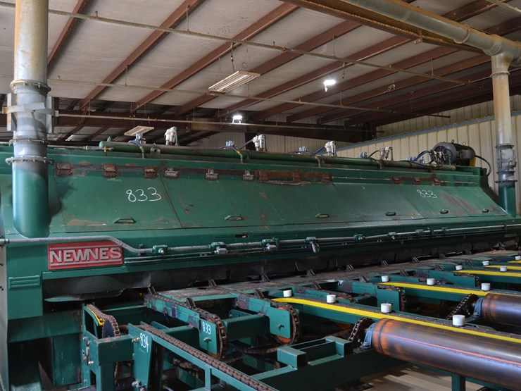 newnes-20'-drop-saw-trimmer-w/-line-shaft-w/75hp-motor-w/10-strand-feed-through-chain-w/-timple-system-image-1