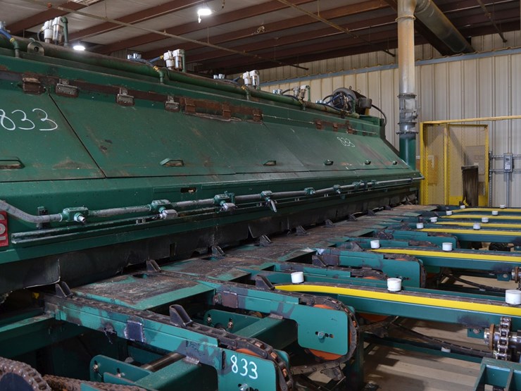 newnes-20'-drop-saw-trimmer-w/-line-shaft-w/75hp-motor-w/10-strand-feed-through-chain-w/-timple-system-image-2