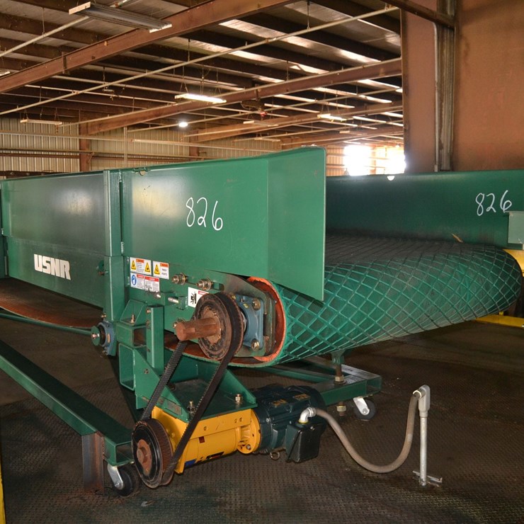 USNR 60"X22' SLOW DOWN BELT W/ HYDRAULIC ADJUSTABLE HEIGHT W/ DRIVE