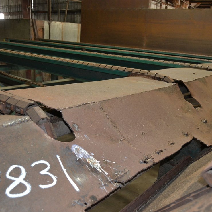 CAE 20' 5 STRAND INFEED TRANSFER W/ ROOFTOP CHAIN W/ DRIVE