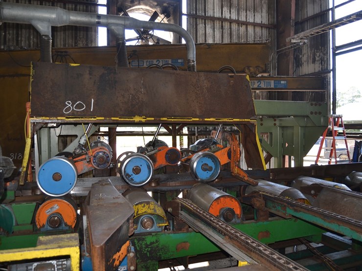 linden-high-speed-infeed-pineapple-infeed-table-w/-20hp-feed-motor-w/bridge-to-planer-feed-w/-controls-image-1