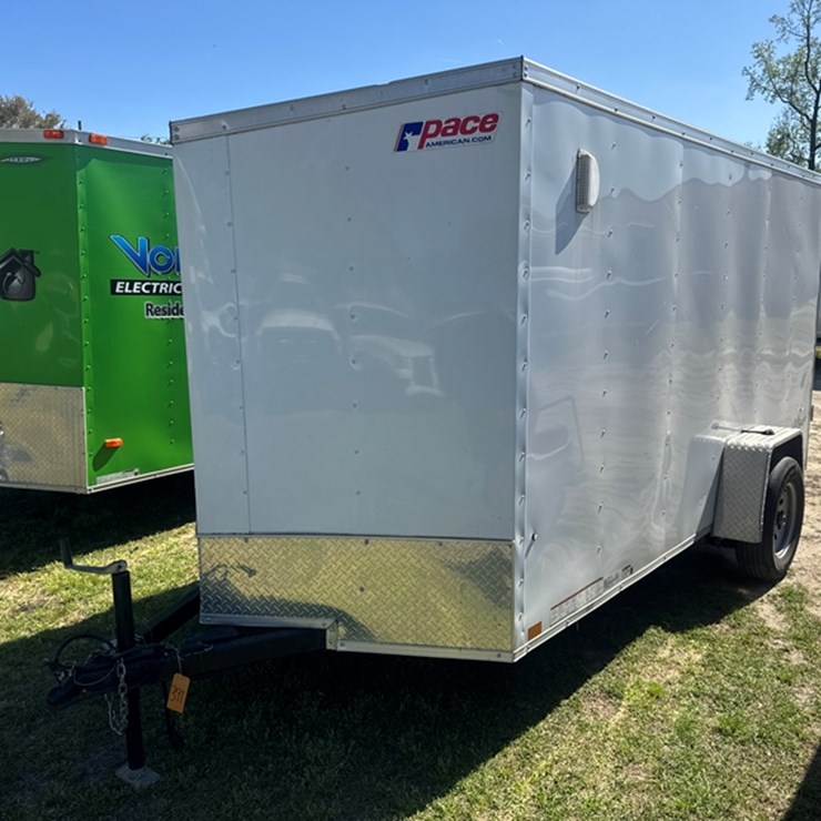 2021 PACE AMERICAN 6'X12' SINGLE AXLE ENCLOSED TRL REAR RAMP DOOR 53BPTEA10MP020497