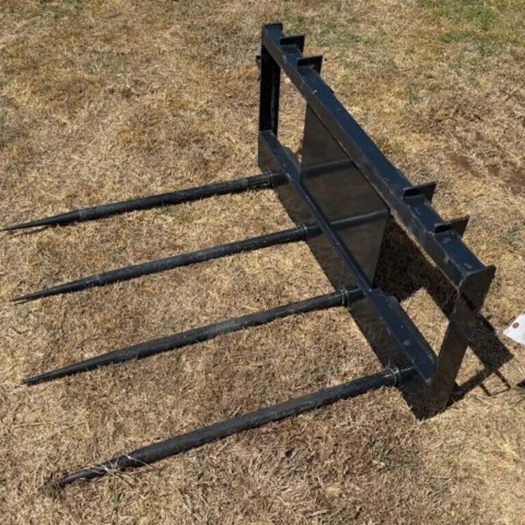 Skid Steer- 4 Hay Spike Attachement