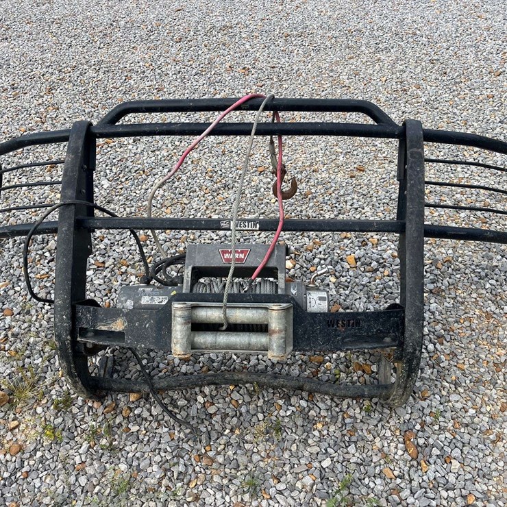 Truck Brush Guard with Warn Winch