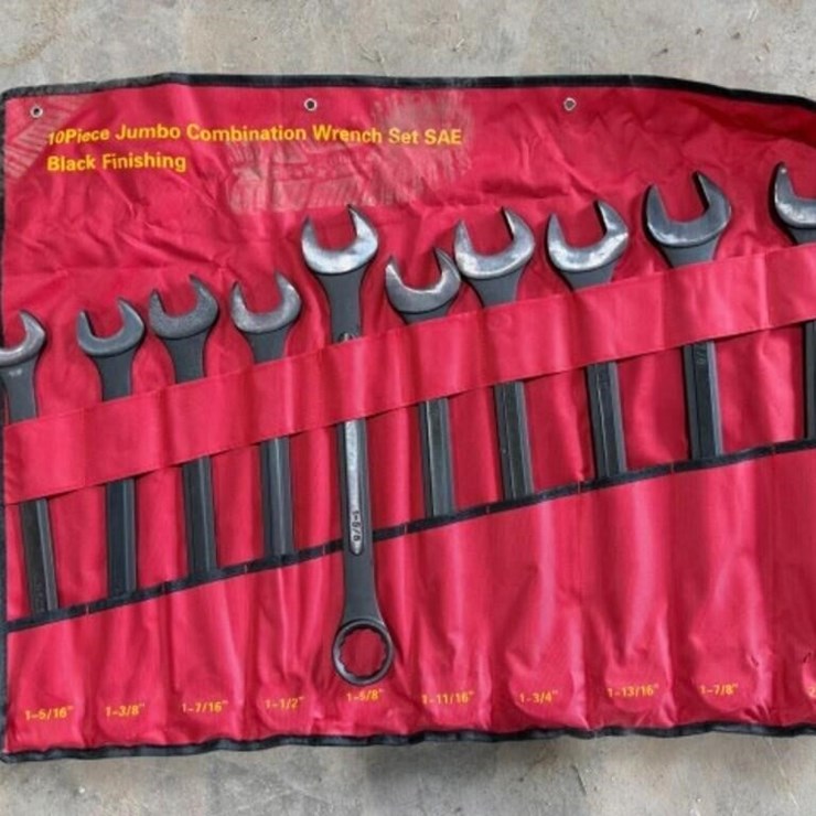 10 Piece Jumbo Combination Wrench Set