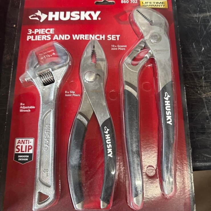 New Husky 3pc Plier/Wrench Set
