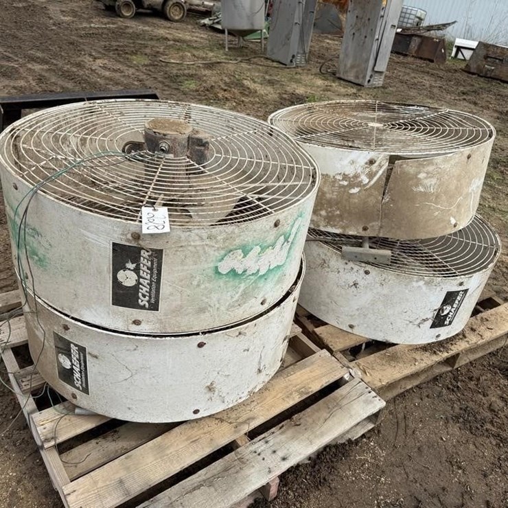 (4) Schaefer 36" Barn Fans