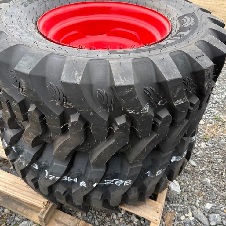 Tiron 380/70-19.5 Tires w/ 8-Lug Rims (pair)