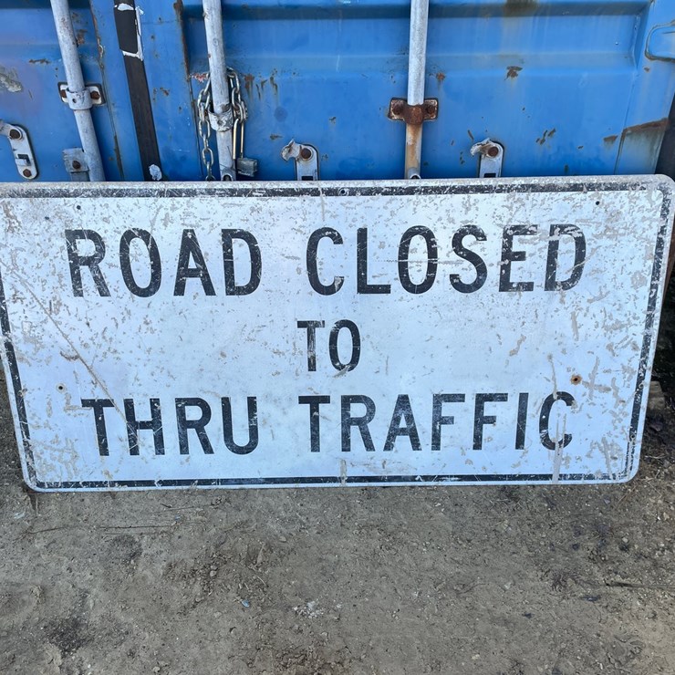 #3929 • Metal Retired Road Sign