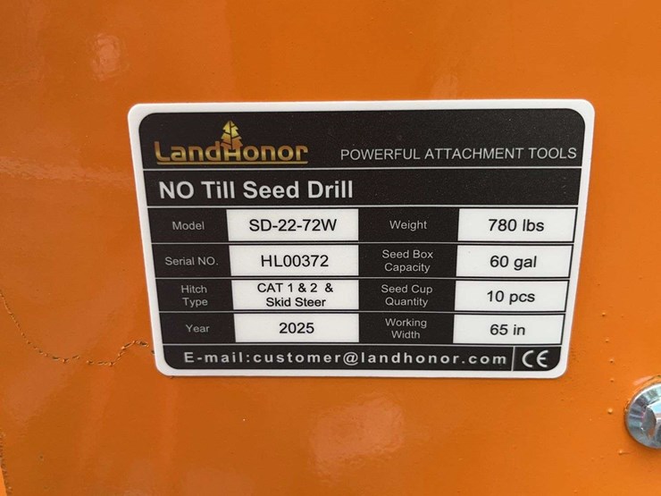 land-honor-no-till-seed-drill-for-tractor-or-skid-steer,-72"-image-4