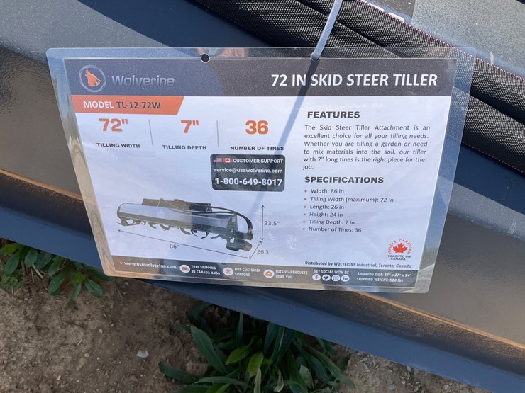 #57-•-unused-wolverine-skid-steer-hydraulic-rotary-tiller-attachment-image-3
