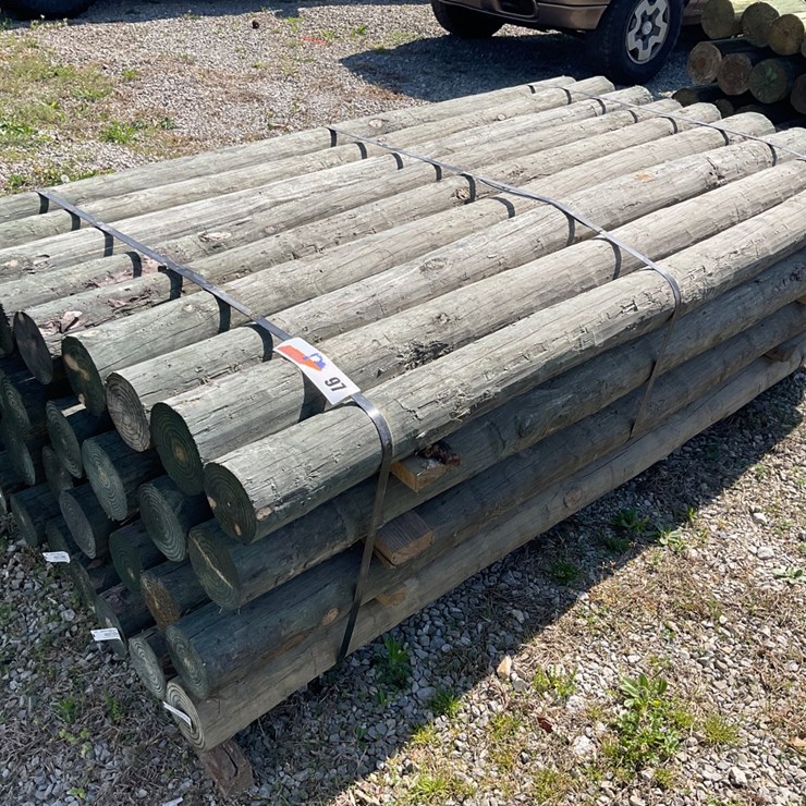 #97 • 4”x7’ Treated Wooden Fence Posts