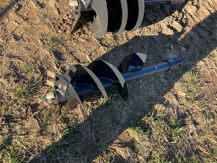 #55-•-unused-wolverine-skid-steer-auger-drive-&-bit-attachment-with-2-augers-image-3