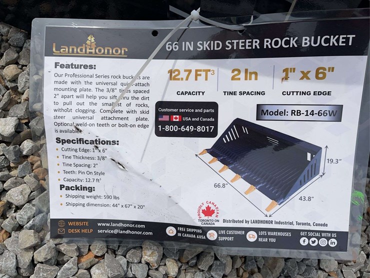 land-honor-skid-steer-rock-bucket,-66"-image-2