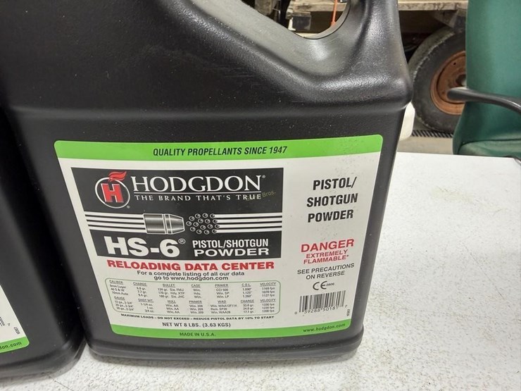 (2)-8lb-hodgdon-hs-6-pistol/shotgun-powder-jugs-image-2
