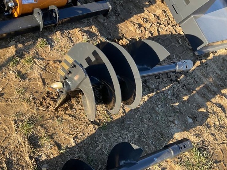 #53-•-unused-wolverine-skid-steer-auger-drive-&-bit-attachment-with-2-augers-image-2