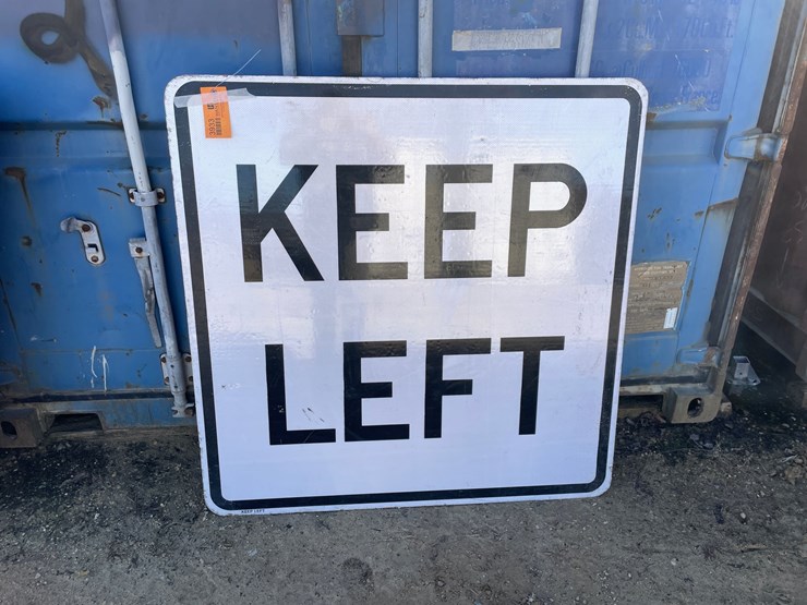 #3933-•-retired-white-fiberglass-road-sign-image-1