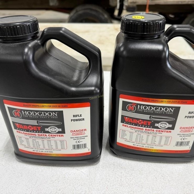 (2) 8lb Hodgdon Varget Rifle Powder Jugs