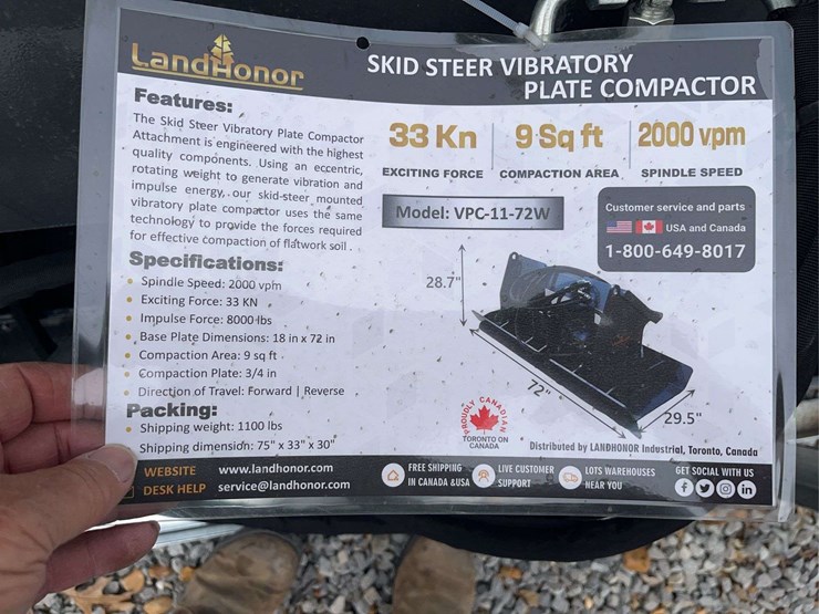 land-honor-vibratory-plate-compactor,-72"-image-2