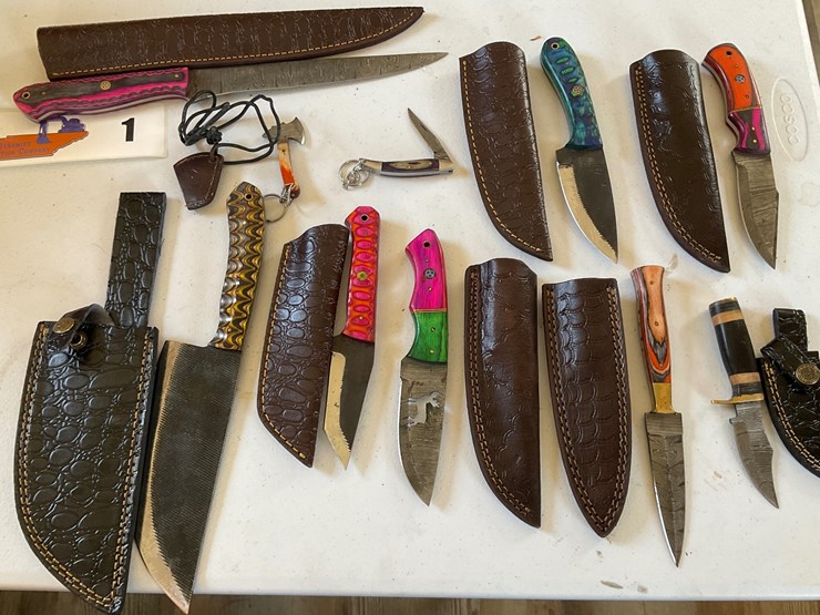 #1-•-assortment-of-10-knives-most-with-sheaths-image-1