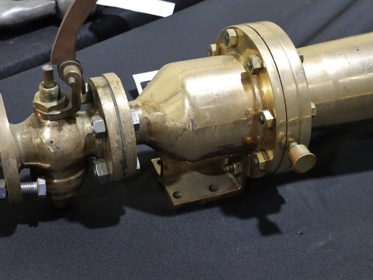 #84-•-vintage-maritime-brass-signal-horn-with-valve-&-handle-(28”)-image-6