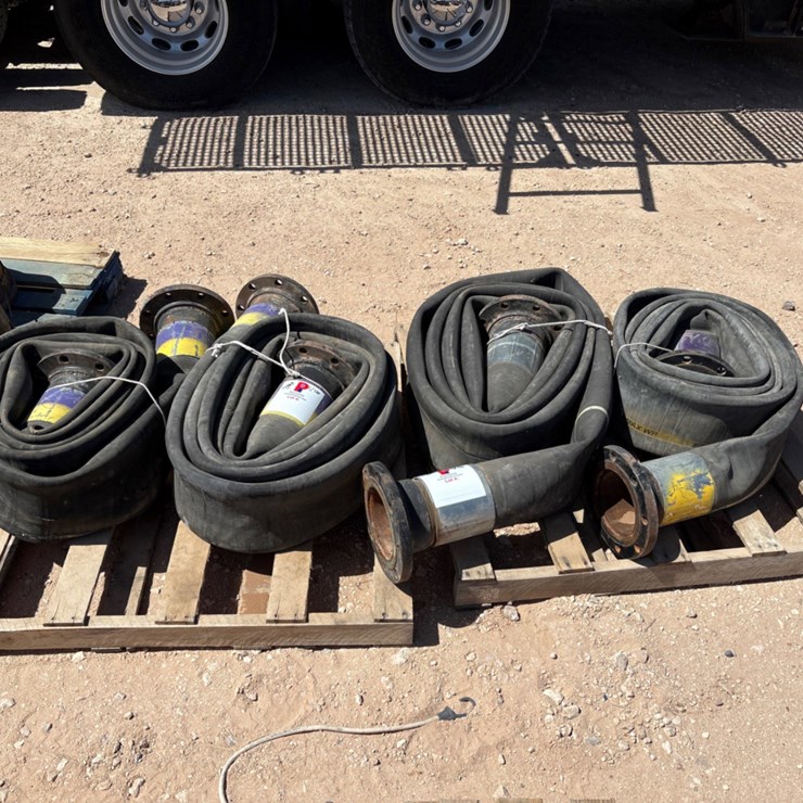 (4) flanged 6” lay-flat hoses