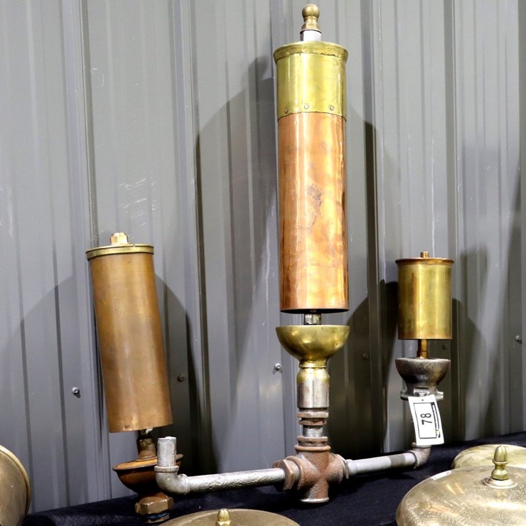 #78 • MULTI-CHIME INDUSTRIAL STEAM WHISTLE SET WITH POWELL BRASS VALVE